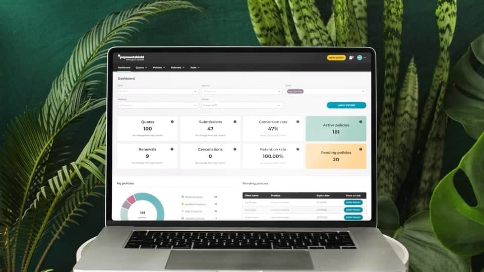 Paymentshield - Advisor Hub Dashboard Overview